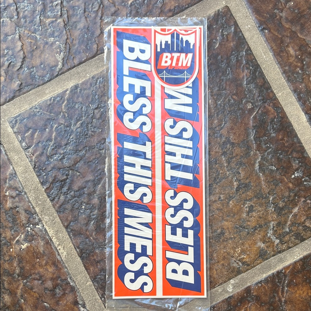 S&M BTM EDWIN STICKER BLESS THIS MESS BMX BIKE FRAME DECAL